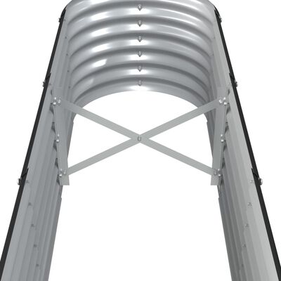 vidaXL antracitszürke porszórt acél kerti magaságyás 260x40x36 cm