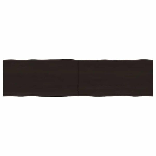 vidaXL sötétbarna kezelt tömör asztallap 160x40x(2-6) cm