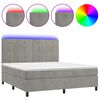 vidaXL vil&aacute;gossz&uuml;rke b&aacute;rsony rug&oacute;s &eacute;s LED-es &aacute;gy matraccal 180x200 cm