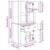 vidaXL sz&uuml;rke sonoma szerelt fa magasszekr&eacute;ny