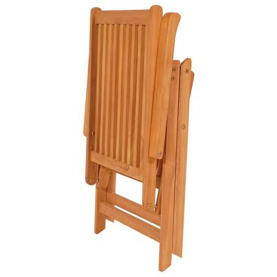 vidaXL 6 db tömör tíkfa kerti szék levélmintás párnával