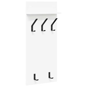 vidaXL Fali Kab&aacute;thorog polcokkal Feh&eacute;r 40 x 10 x 90 cm Faanyag