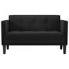 vidaXL fekete b&aacute;rsony loveseat kanap&eacute; 111 cm
