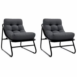 vidaXL Kerti b&uacute;tor 2 pcs Fekete 60,5 x 81 x 71 cm Porsz&oacute;rt ac&eacute;l