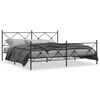 vidaXL fekete f&eacute;m &aacute;gykeret fej- &eacute;s l&aacute;bt&aacute;ml&aacute;val 193 x 203 cm