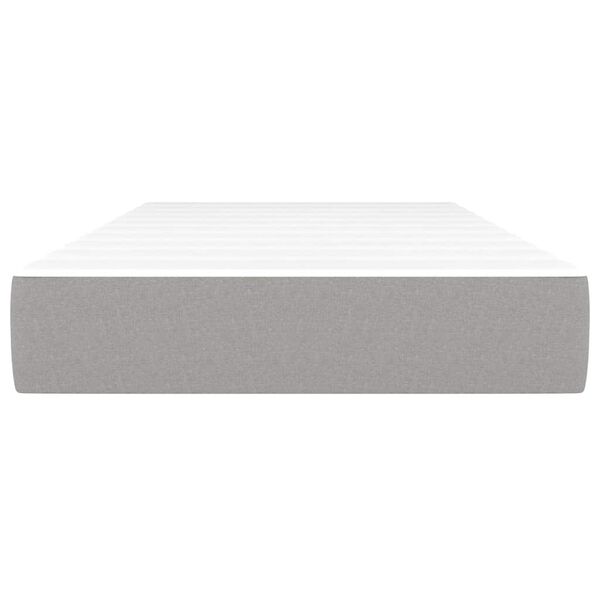 vidaXL világosszürke szövet zsebrugós matrac gyerekeknek 80 x 160 cm