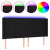 vidaXL fekete sz&ouml;vet LED-es fejt&aacute;mla 163x16x118/128 cm