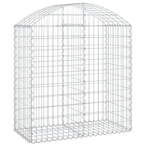 vidaXL &iacute;ves horganyzott vas gabion kos&aacute;r 100x50x100/120 cm