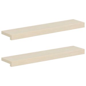 vidaXL Ablakp&aacute;rk&aacute;nyok 2 db Feh&eacute;r 70 x 15 x 2 cm T&ouml;m&ouml;r T&ouml;lgyfa