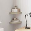vidaXL 2 db t&ouml;lgysz&iacute;nű MDF lebegő sarokpolc 25 x 25 x 3,8 cm