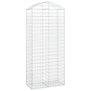vidaXL &iacute;ves horganyzott vas gabion kos&aacute;r 100x50x220/240 cm