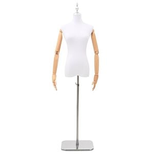 vidaXL &Aacute;ll&iacute;that&oacute; 165-213 cm-es man&ouml;ken talppal Női PP Feh&eacute;r