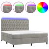 vidaXL vil&aacute;gossz&uuml;rke b&aacute;rsony rug&oacute;s &eacute;s LED-es &aacute;gy matraccal 180x200 cm
