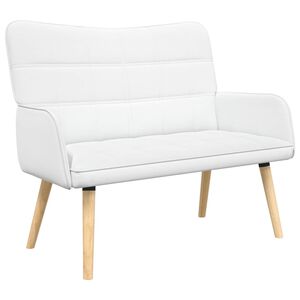 vidaXL K&eacute;t&uuml;l&eacute;ses Kanap&eacute; Feh&eacute;r 115 x 61 x 87 cm Sz&ouml;vet