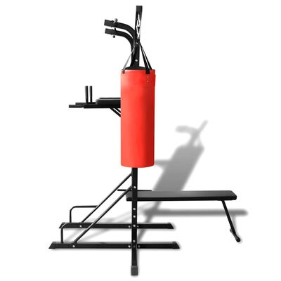 Kombinált edzőgép / kondigép felülőpaddal és bokszzsákkal