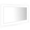 vidaXL feh&eacute;r akril LED-es f&uuml;rdőszobai t&uuml;k&ouml;r 90 x 8,5 x 37 cm