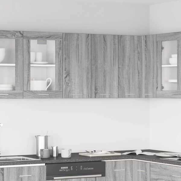 vidaXL “Lyon” szürke sonoma színű szerelt fa függőszekrény