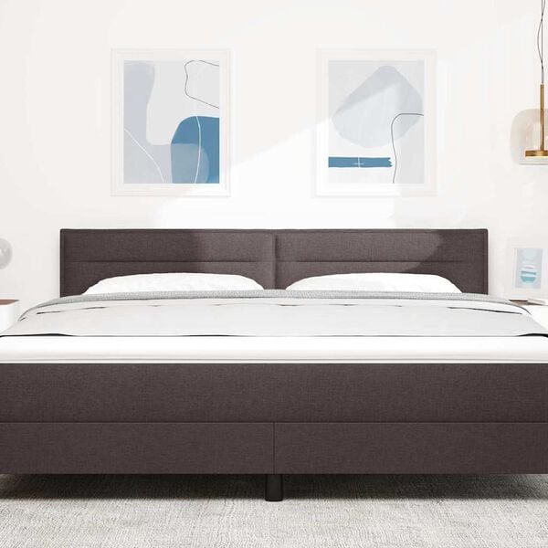 vidaXL LED &aacute;gyt&aacute;mla LED -es l&aacute;mp&aacute;kkal S&ouml;t&eacute;t Barna 180 cm Poli&eacute;szter