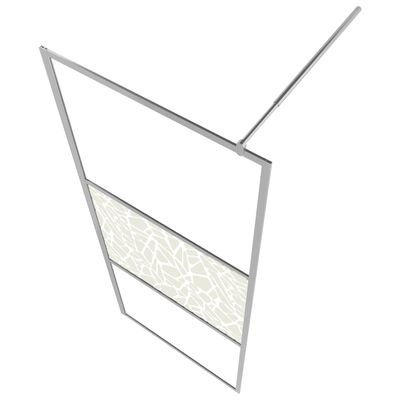 vidaXL zuhanyfal kőmintás ESG üveggel 115 x 195 cm