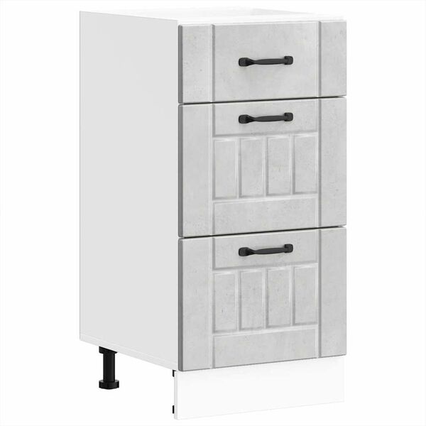 vidaXL Konyhai als&oacute; szekr&eacute;ny Lucca betonsz&uuml;rke szerelt fa