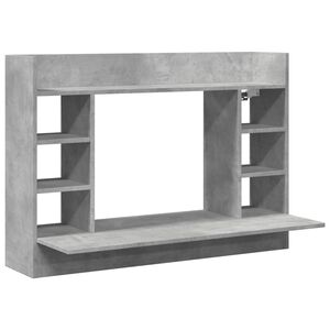 vidaXL betonsz&uuml;rke szerelt fa falra szerelhető &iacute;r&oacute;asztal 105x48x75 cm