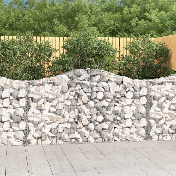 vidaXL 50 db &iacute;ves horganyzott vas gabion kos&aacute;r 200x30x100/120 cm