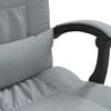 vidaXL világosszürke szövet dönthető irodai masszázsfotel