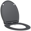 vidaXL WC &uuml;lőke Antracitsz&uuml;rke 45,5 x 37,5 x 3,8 cm Duroplast