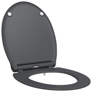 vidaXL WC &uuml;lőke Antracitsz&uuml;rke 45,5 x 37,5 x 3,8 cm Duroplast