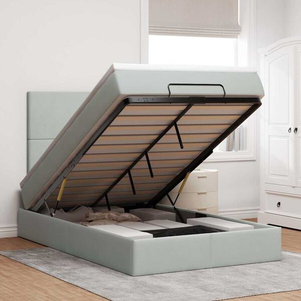 vidaXL Ottom&aacute;n &aacute;gykeret matracokkal vil&aacute;gossz&uuml;rke 120x190cm b&aacute;rsony