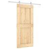 vidaXL Cs&uacute;sz&oacute; ajt&oacute; Term&eacute;szetes &eacute;s Feh&eacute;r 90 x 210 cm Szil&aacute;rd Fenyőfa