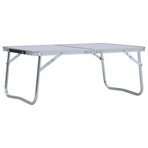vidaXL &ouml;sszecsukhat&oacute; feh&eacute;r alum&iacute;nium kempingasztal 60 x 40 cm