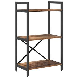 vidaXL K&ouml;nyvespolc 3 szintes 56 x 34 x 96 cm Szerelt Fa &Ouml;reg fa