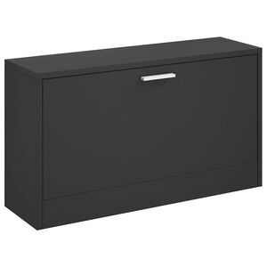 vidaXL fekete cipőpad 80 x 24 x 45 cm r&eacute;tegelt f&aacute;b&oacute;l