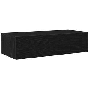 vidaXL Falipolc fi&oacute;kokkal fekete 60x26,5x15 cm műszaki fa