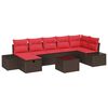 vidaXL Kanap&eacute; Szett 5 db polirattan