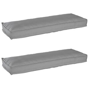 vidaXL Raklap párna készlet 2 pcs Szürke 120 x 40 x 8 cm Oxford szövet