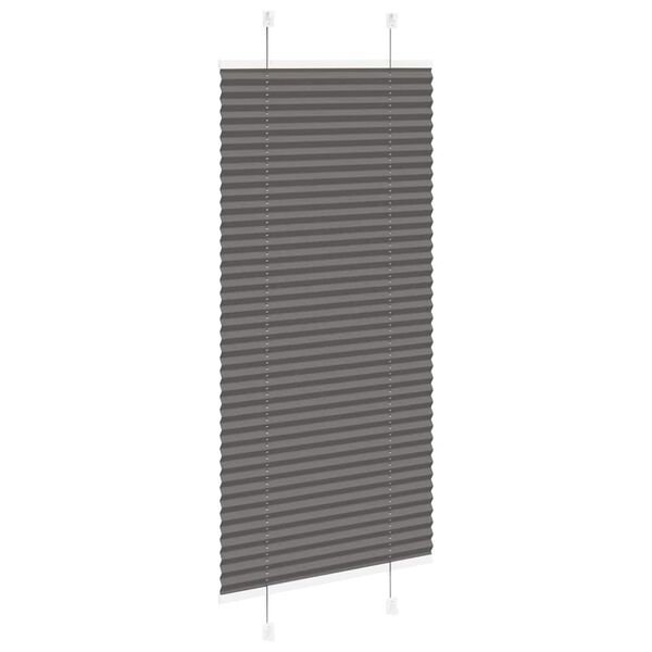 vidaXL plisz&iacute;rozott redőny fekete 55x150 cm sz&ouml;vetsz&eacute;less&eacute;g 54,4 cm
