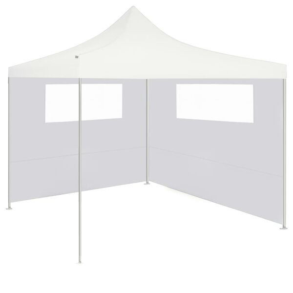 vidaXL feh&eacute;r ablakos pavilonfal 6 x 2 m
