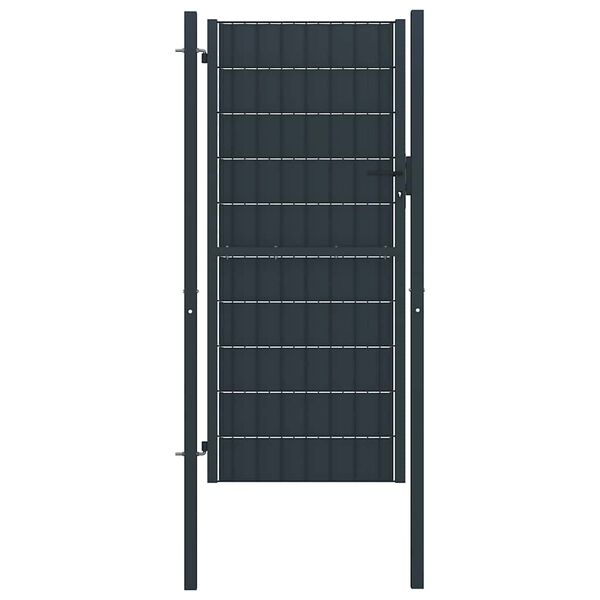vidaXL antracit PVC &eacute;s ac&eacute;l ker&iacute;t&eacute;skapu 100 x 204 cm
