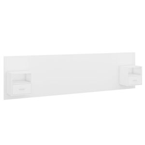 vidaXL feh&eacute;r szerelt fa &aacute;gyfejt&aacute;mla szekr&eacute;nyekkel