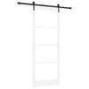 vidaXL Cs&uacute;sz&oacute; ajt&oacute; 93 x 232 cm T&ouml;m&ouml;r fenyőfa &eacute;s &uuml;veg Feh&eacute;r