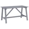 vidaXL sz&uuml;rke t&ouml;m&ouml;r ak&aacute;cfa kerti &eacute;tkezőasztal 140 x 70 x 73,5 cm