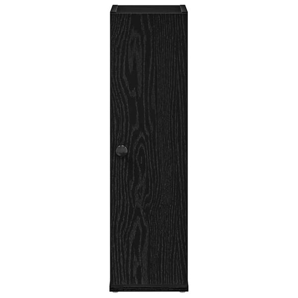 vidaXL fekete f&uuml;rdőszobaszekr&eacute;ny tekercstart&oacute;val 20,5x22x72 cm