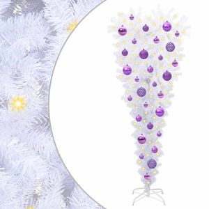 vidaXL Mű kar&aacute;csonyfa 150 LED-del &aacute;llv&aacute;nnyal Feh&eacute;r 120 cm PVC &eacute;s Ac&eacute;l