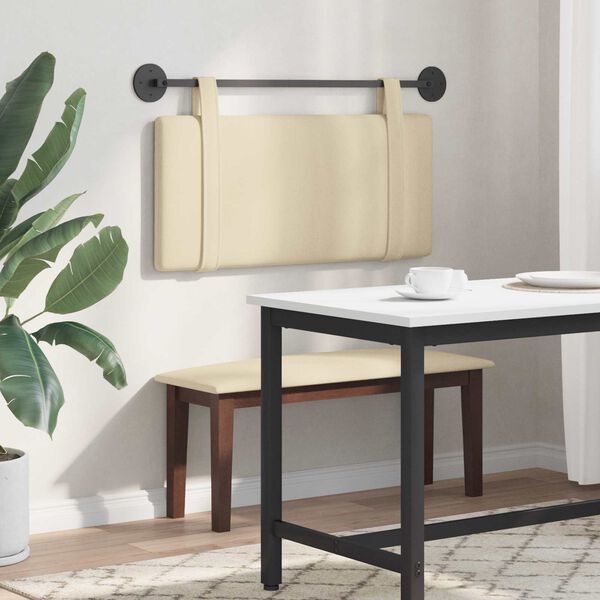 vidaXL Fali Fejt&aacute;mla Falra szerelhető Kr&eacute;m 100 x 55 x 5 cm sz&ouml;vet