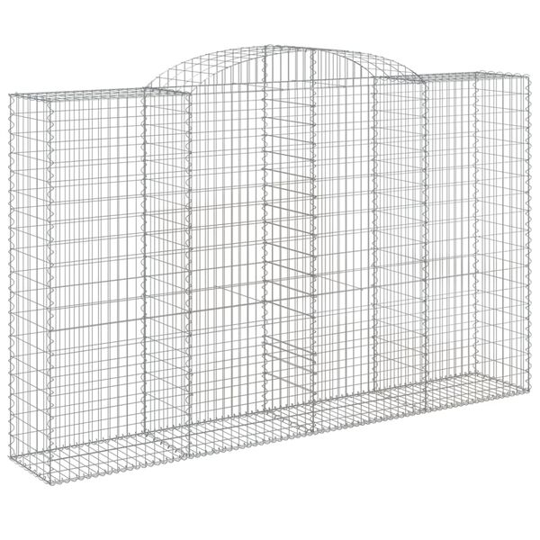 vidaXL 8 db &iacute;ves horganyzott vas gabion kos&aacute;r 300x50x180/200 cm