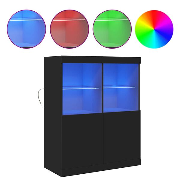 vidaXL kom&oacute;d fekete 81x37x100 cm műfa 81x37x100 cm