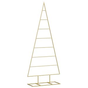 vidaXL F&eacute;m kar&aacute;csonyfa Arany 125 cm Porsz&oacute;rt Ac&eacute;l