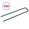 vidaXL 50 db U-alak&uacute; vas műfű r&ouml;gz&iacute;tő t&uuml;ske